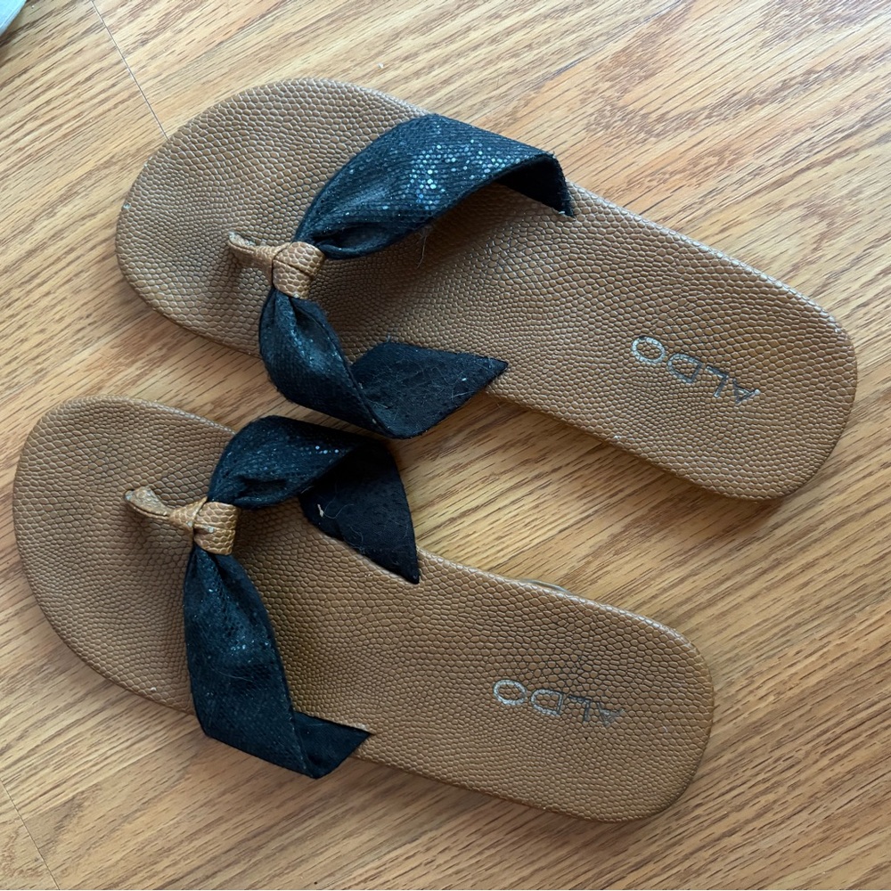 Aldo Tan and Black Flip-Flops